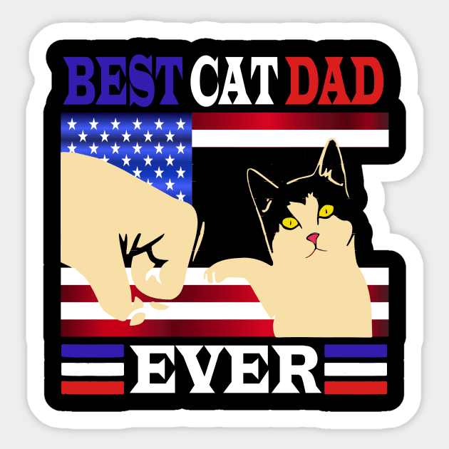 Best Cat Dad Ever Sticker by karascom